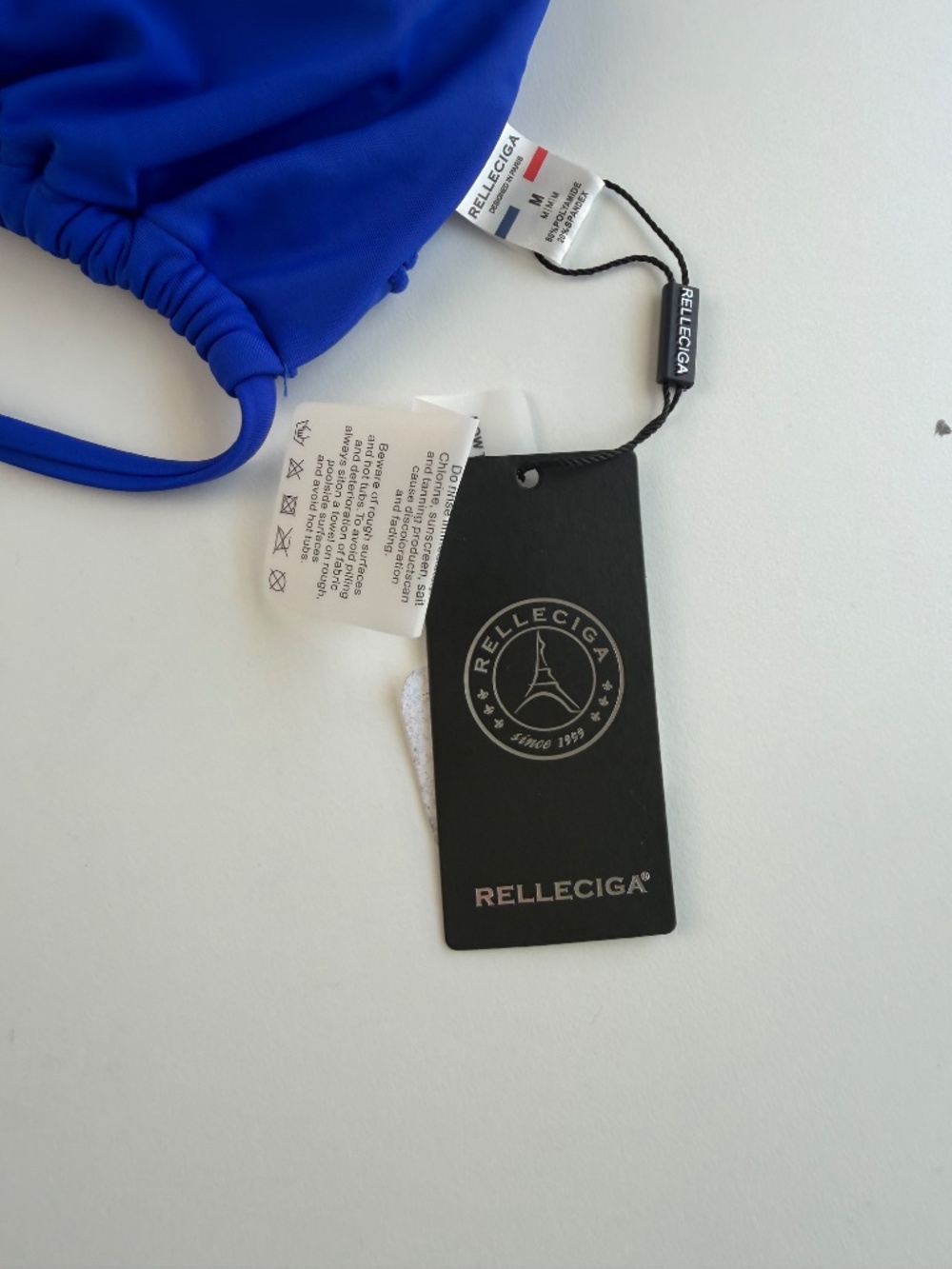 RELLECIGA Women's Royal Blue Halter Triangle Bikini Swim Top M - Picture 7 of 7